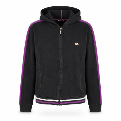 Ellesse Women Black & Purple Full Zip Hoodie Size 10 S