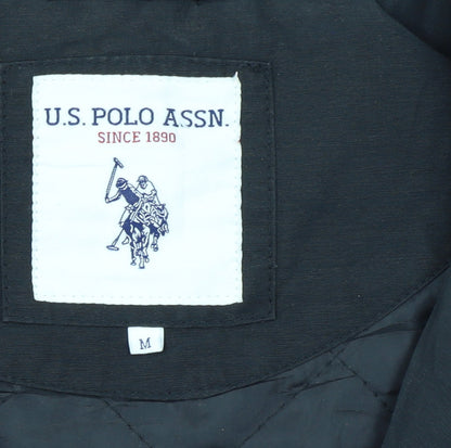 U.S. Polo Assn. Men's Black Medium Full Zip Bomber Jacket