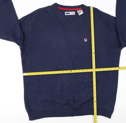 Fila Men's Blue Crew Neck Pullover Sweatshirt Size M