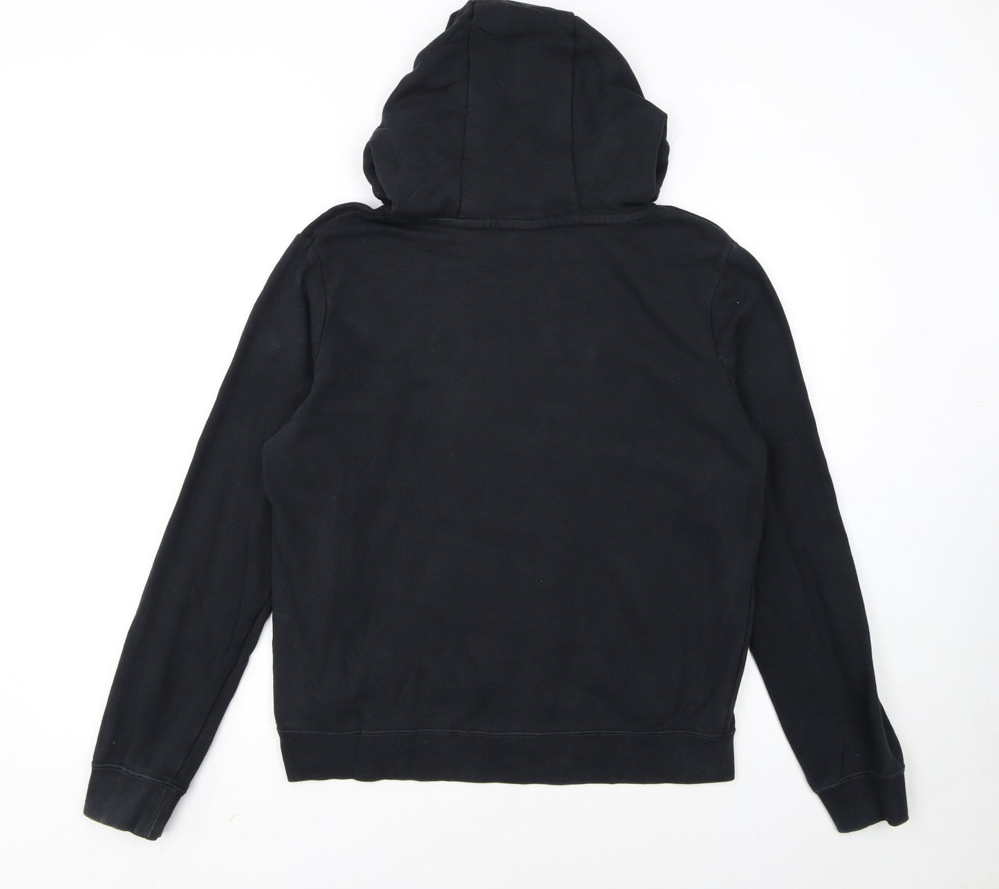 Nike Women Black Pullover Hoodie M Logo Casual Hooded Sweatshirt