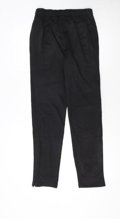 Puma Boys Black Jogger Trousers 13-14 Years 164cm Elastic Waist Activewear