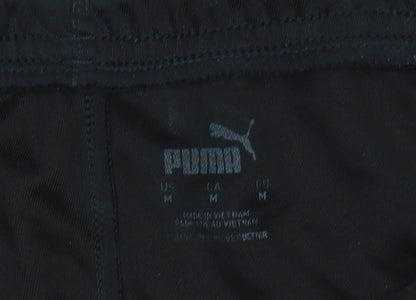 Puma Boys Black Jogger Trousers M Elastic Waist Activewear