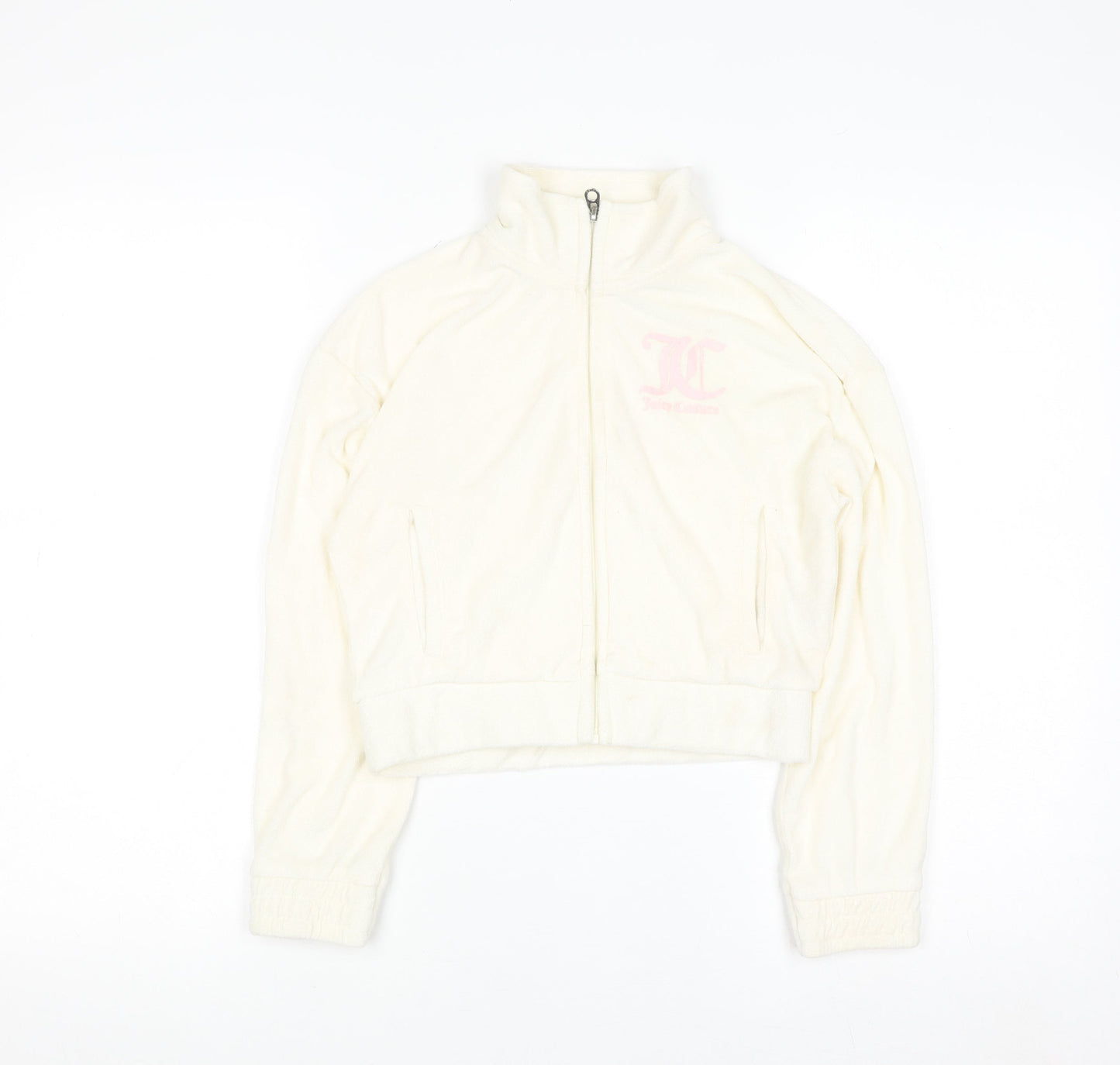 Juicy Couture Girls Ivory Full Zip Fleece Hoodie 9-10 Years