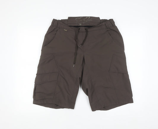 Fox Men's Brown 34 Cargo Shorts Elastic Waist Outdoor Style