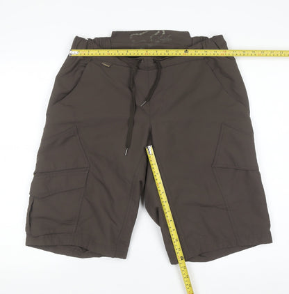 Fox Men's Brown 34 Cargo Shorts Elastic Waist Outdoor Style