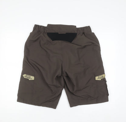 Fox Men's Brown 34 Cargo Shorts Elastic Waist Outdoor Style
