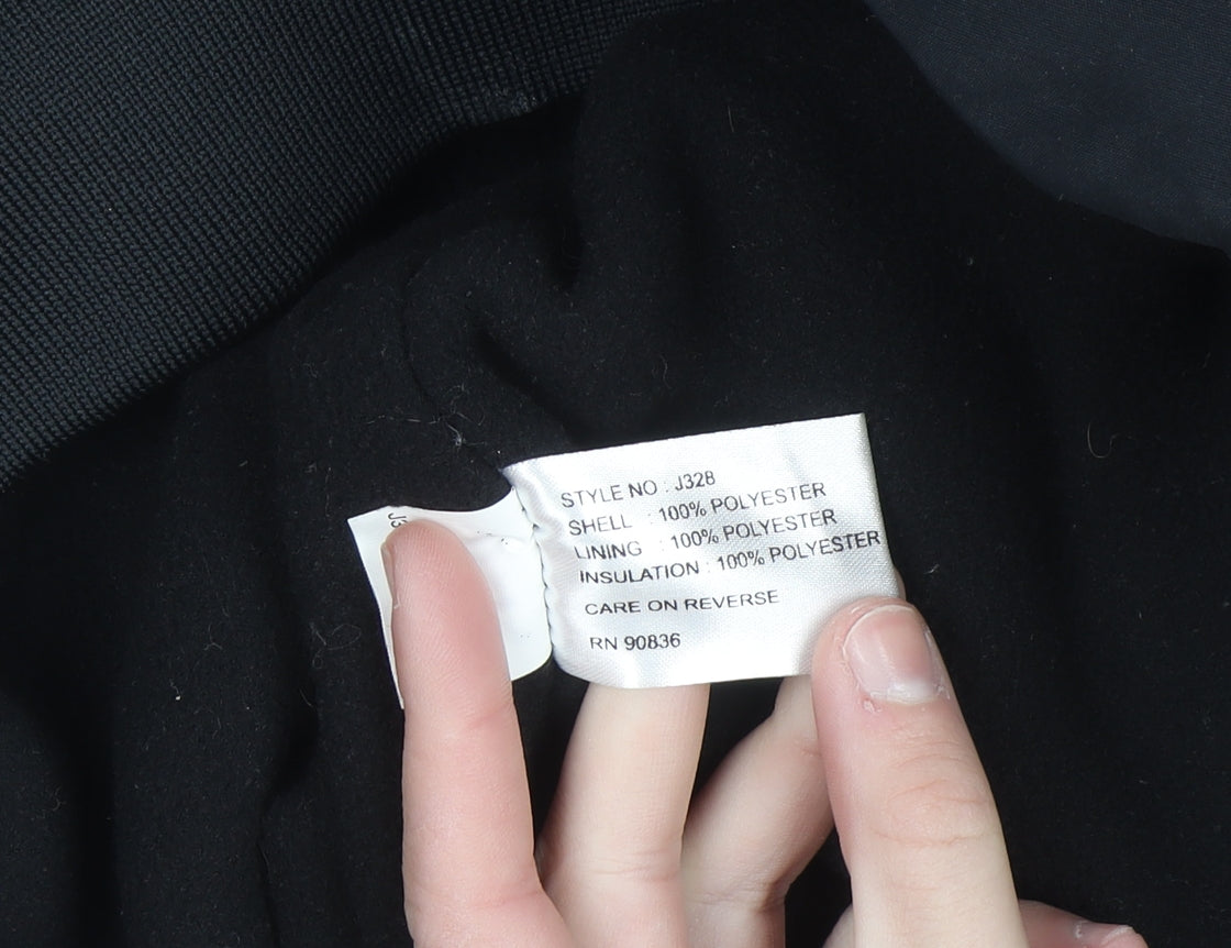 Port Authority Men's Black M Bomber Jacket Polyester Full Zip