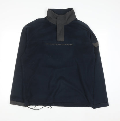 Pepe Jeans Men’s Blue Fleece 1/4 Zip Sweatshirt Size L