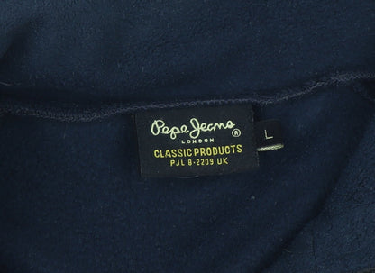 Pepe Jeans Men’s Blue Fleece 1/4 Zip Sweatshirt Size L