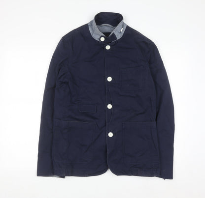 Method London Women's Blue Cotton Blazer Jacket Size 12