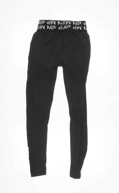 MP Women's Black Small Compression Leggings Active Gym Wear