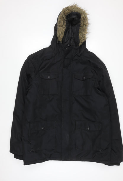 Kangaroo Poo Men's Black 3XL Insulated Hooded Parka Jacket