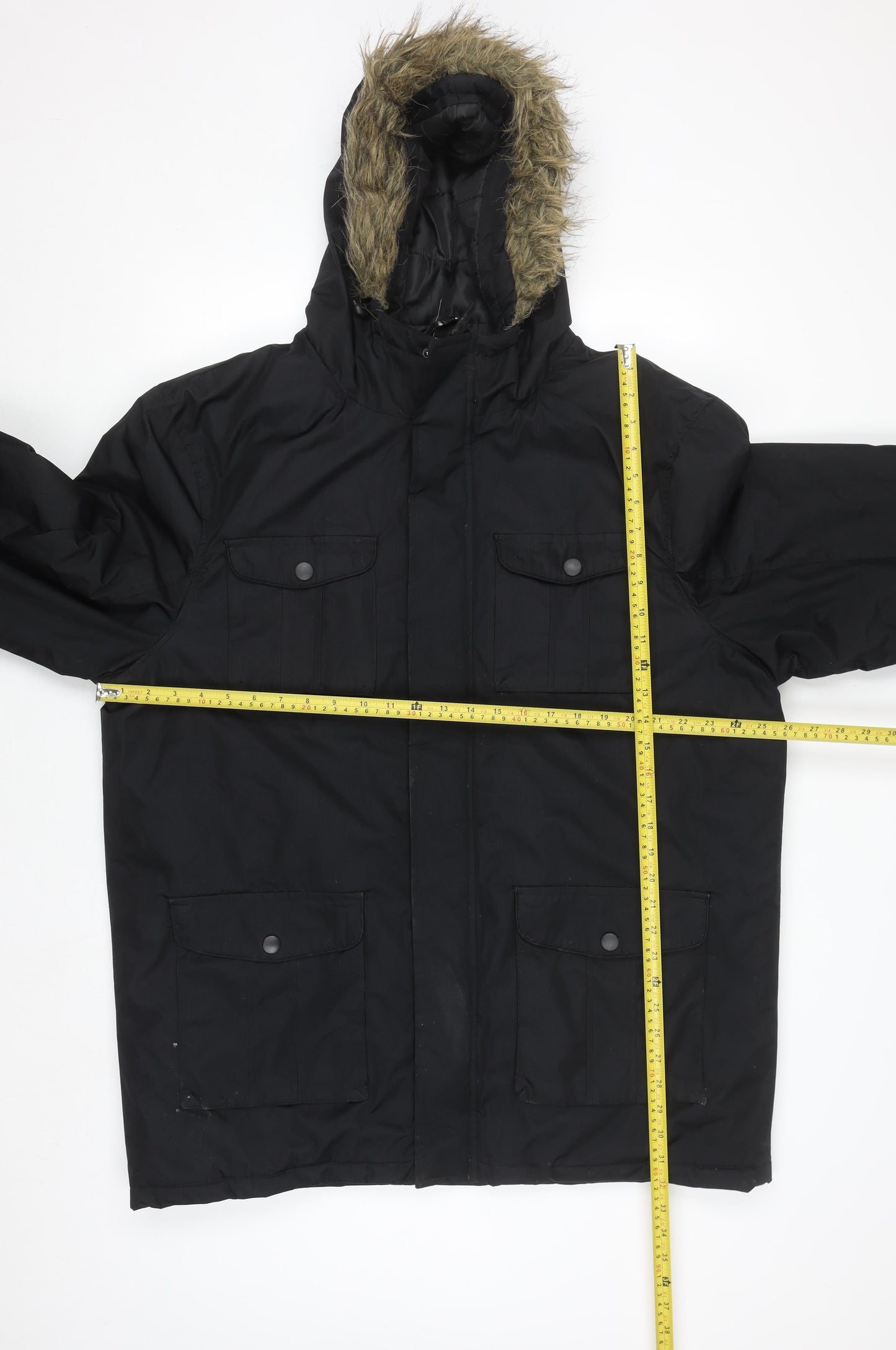 Kangaroo Poo Men's Black 3XL Insulated Hooded Parka Jacket