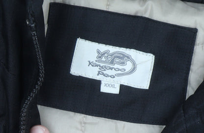 Kangaroo Poo Men's Black 3XL Insulated Hooded Parka Jacket