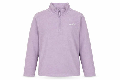 Front view of Peter Storm girls’ purple 1/4 zip fleece sweatshirt, size 13, regular fit