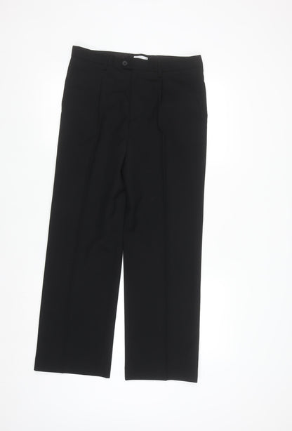 Bluezoo Boys Black Formal Dress Trousers 15 Years Regular Fit School Pants