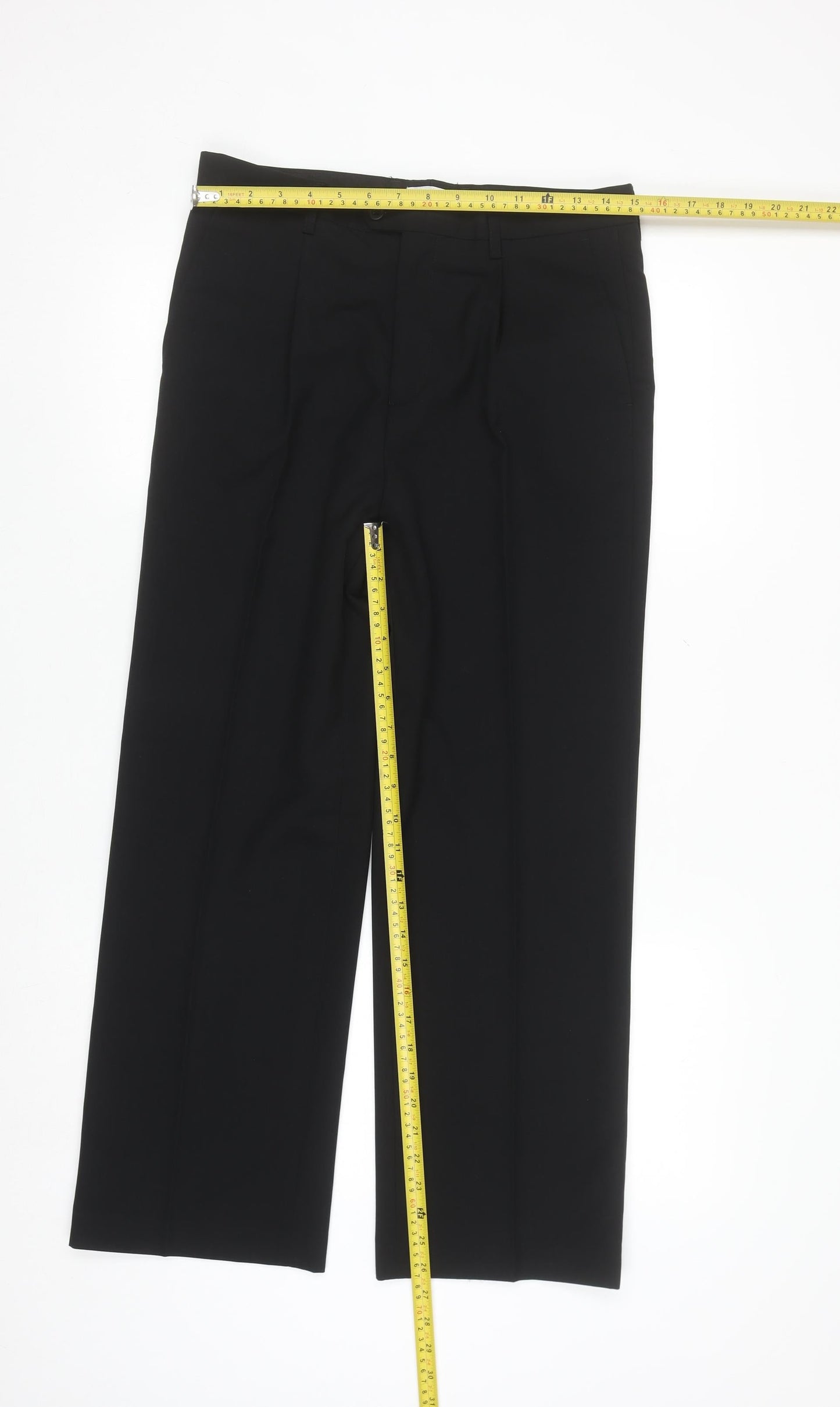 Bluezoo Boys Black Formal Dress Trousers 15 Years Regular Fit School Pants