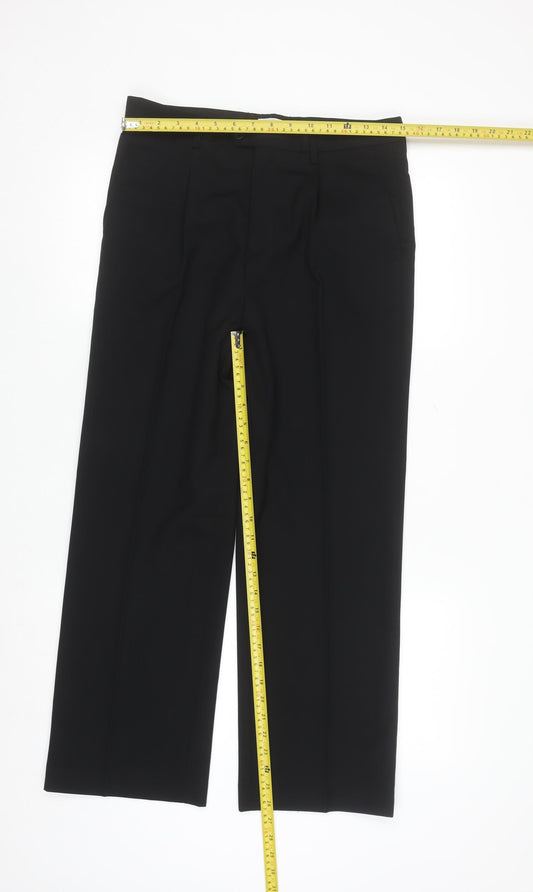 Bluezoo Boys Black Formal Dress Trousers 15 Years Regular Fit School Pants