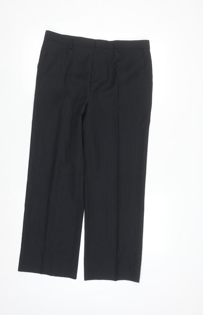 St. George by Duffer Boys Black Pinstripe Dress Trousers 15 Years Formal School
