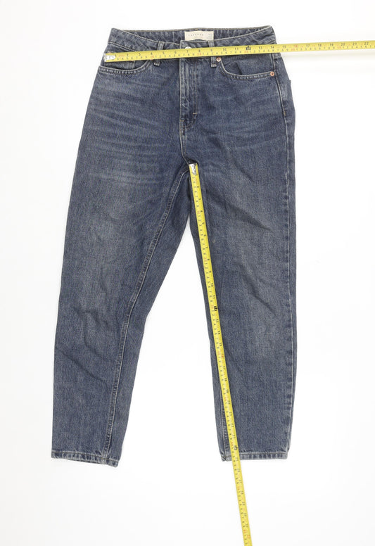 Topshop Women's Blue Mom Jeans Size 10 Regular Fit Denim