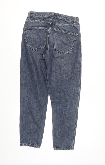 Topshop Women's Blue Mom Jeans Size 10 Regular Fit Denim