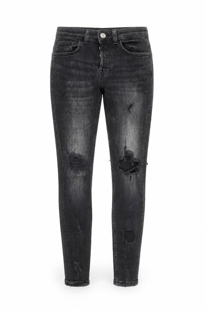 Zara Women's Black Distressed Skinny Jeans Size 10
