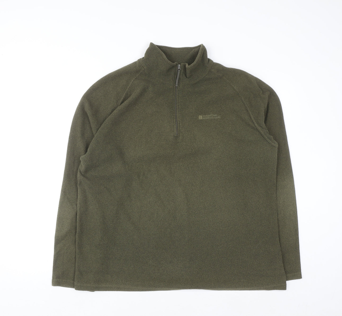 Mountain Warehouse Men's Green XL Fleece 1/2 Zip Sweatshirt