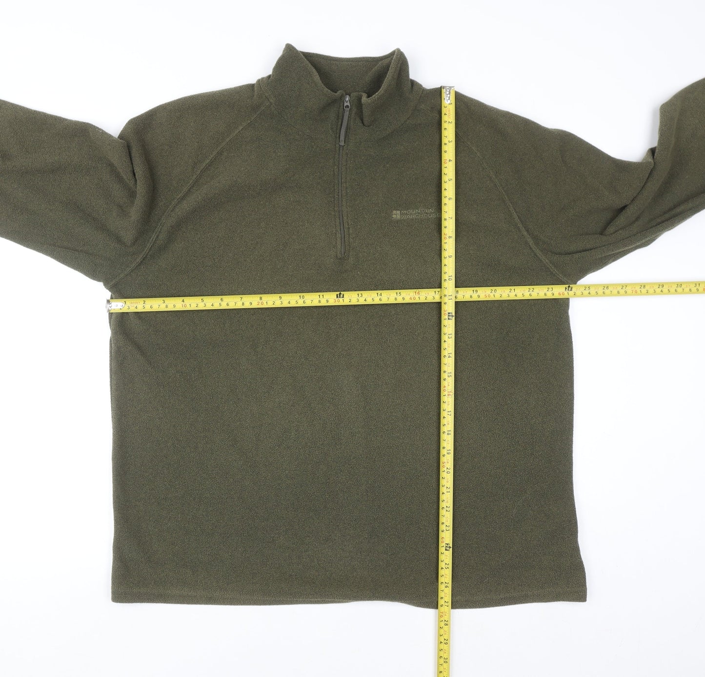 Mountain Warehouse Men's Green XL Fleece 1/2 Zip Sweatshirt