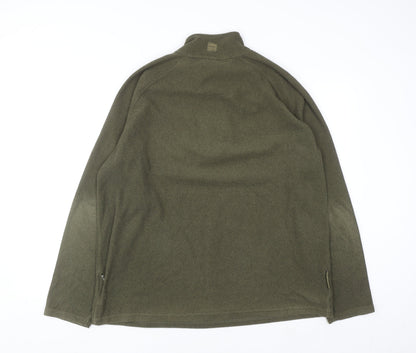 Mountain Warehouse Men's Green XL Fleece 1/2 Zip Sweatshirt