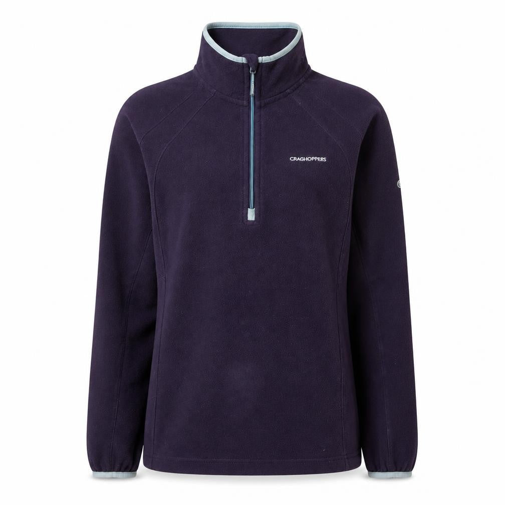 Craghoppers Women's Purple 1/2 Zip Fleece Pullover UK 12