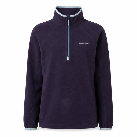 Craghoppers Women's Purple 1/2 Zip Fleece Pullover UK 12