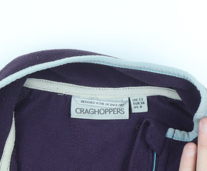 Craghoppers Women's Purple 1/2 Zip Fleece Pullover UK 12