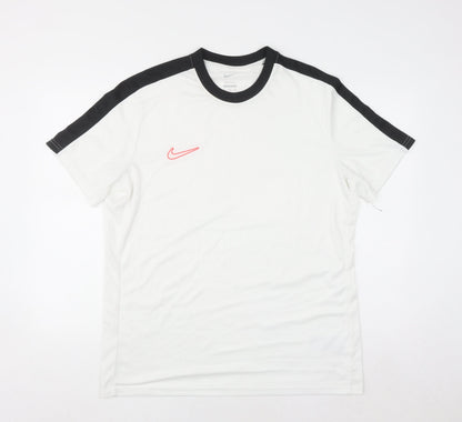 Nike Men’s White Dri-FIT Slim Fit Short Sleeve T-Shirt XL