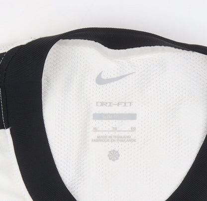 Nike Men’s White Dri-FIT Slim Fit Short Sleeve T-Shirt XL