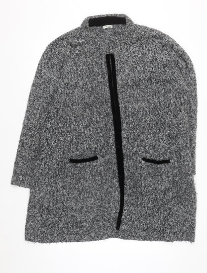 Gerry Weber Women's Grey Long Sleeve Chunky-Knit Cardigan Size 20