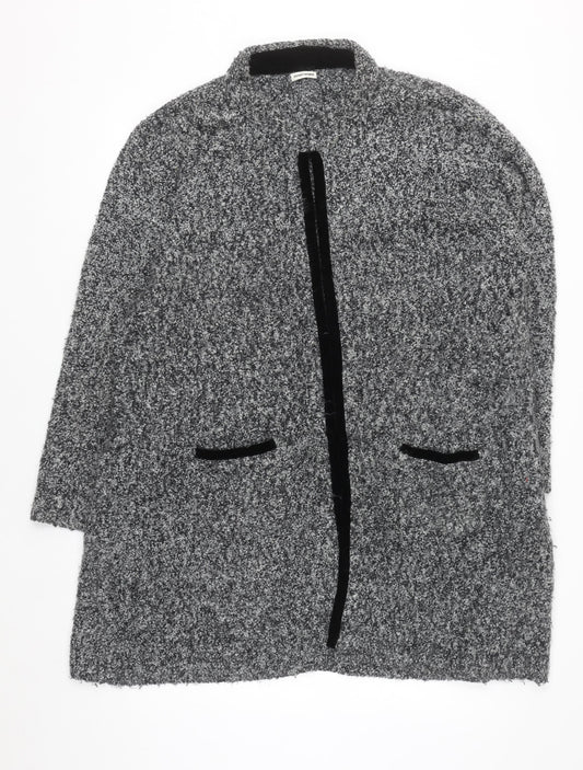 Gerry Weber Women's Grey Long Sleeve Chunky-Knit Cardigan Size 20