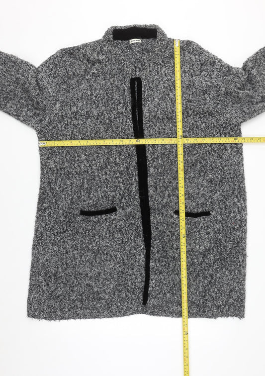 Gerry Weber Women's Grey Long Sleeve Chunky-Knit Cardigan Size 20
