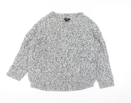 H&M Womens Grey Chunky Knit Pullover Jumper XS