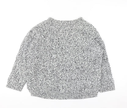 H&M Womens Grey Chunky Knit Pullover Jumper XS