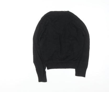 JD Women Black V-Neck Button Knit Cardigan Size 12