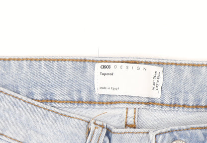 ASOS Design Women's Light Blue Tapered Jeans Size 12 W30 L32