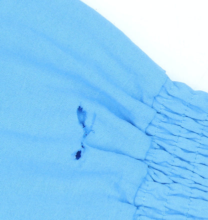 Paul & Shark Women Blue Long Sleeve Blouse XL Polyester Italy