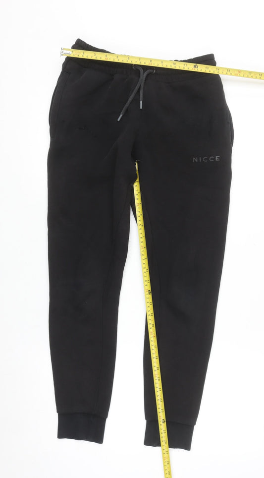 Nicce Men's Black Jogger Sweatpants XS Fleece Cotton Blend