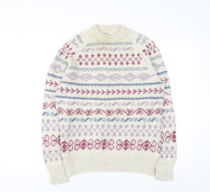 Fotrama Women's Multicoloured Alpaca Fair Isle Jumper M