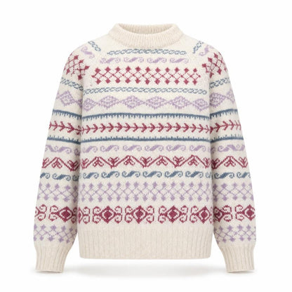 Fotrama Women's Multicoloured Alpaca Fair Isle Jumper M
