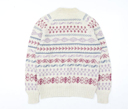 Fotrama Women's Multicoloured Alpaca Fair Isle Jumper M