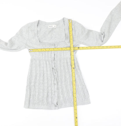 Hollister Women's Grey XS Cable-Knit Button Cardigan