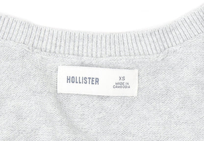 Hollister Women's Grey XS Cable-Knit Button Cardigan