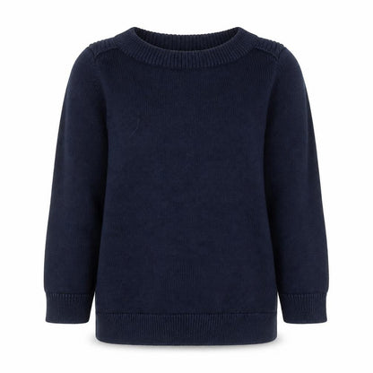 Ralph Lauren Women Blue Cotton Knit Jumper L Crew Neck Long Sleeve