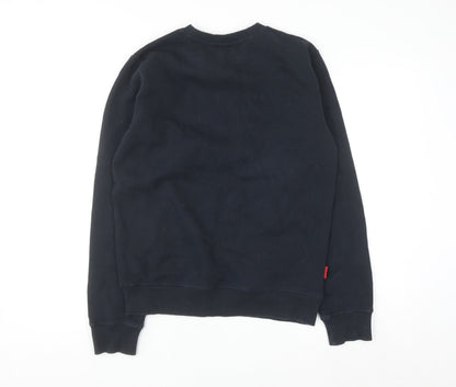 Superdry Men's Blue Pullover Sweatshirt M Crew Neck Fleece